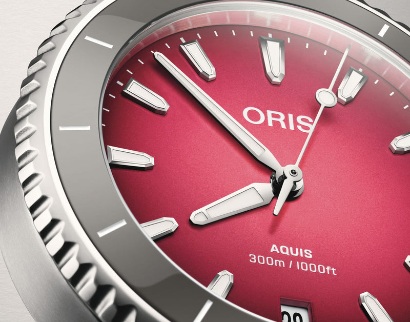 Aquis Date Taste Of Summer Watch, Red