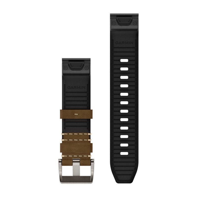 QuickFit Watch Strap, 22mm - Tundra/Black Leather/FKM Hybrid