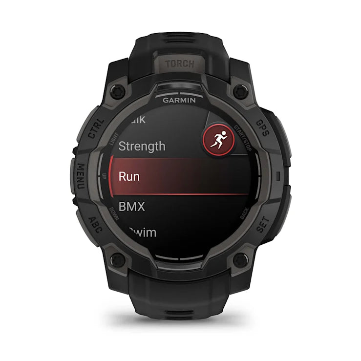 Instinct 3 – 45 mm GPS Smartwatch, AMOLED, Black with black band - 010-02936-00