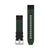 QuickFit Watch Strap, 22mm - Black/Green Leather/FKM Hybrid