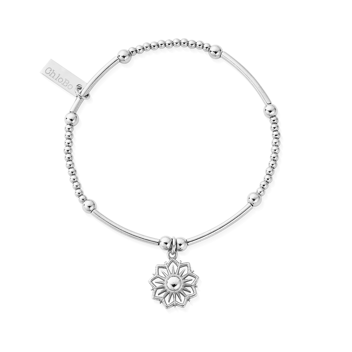 Cute Mini Sun Mandala Bracelet - Silver - SBCM3204