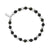Men's Golden Obsidian Bullet Bracelet - Silver - SBGOBULM