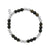 Men's Golden Obsidian Triple Ball Bracelet - Silver - SBGOTM