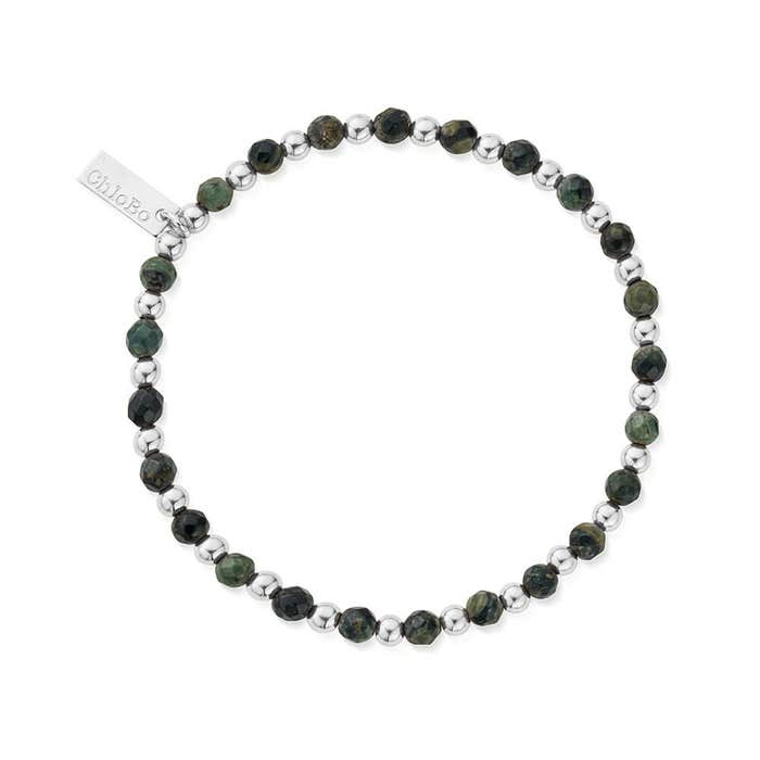 Men's Kambaba Jasper Ball Bracelet - Silver - SBKJBM