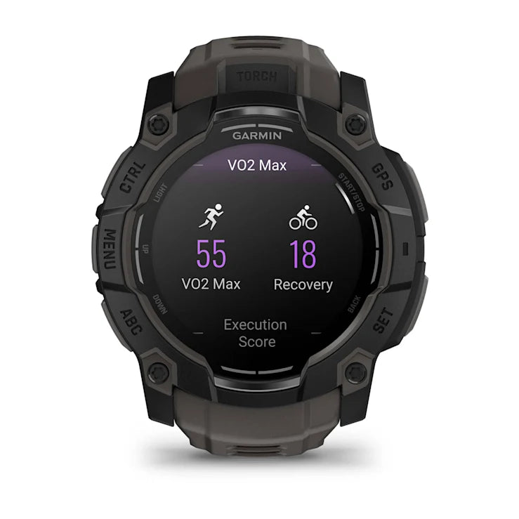 Instinct 3 – 50 mm GPS Smartwatch, AMOLED, Black with Charcoal Band - 010-03020-00