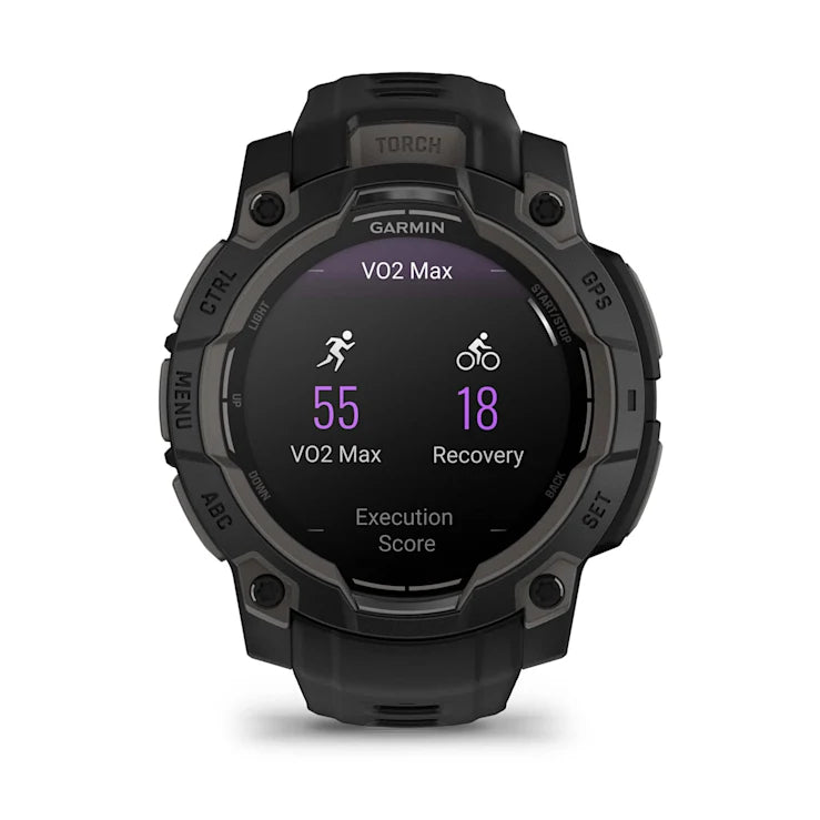 Instinct 3 – 45 mm GPS Smartwatch, AMOLED, Black with black band - 010-02936-00