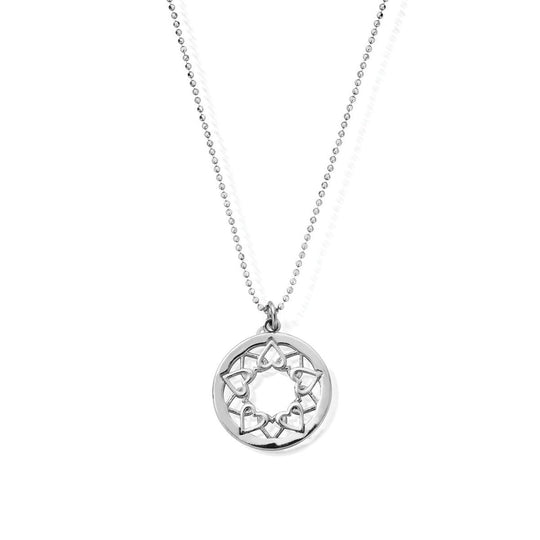 Heart Mandala Pendant - Silver - SCDC1468