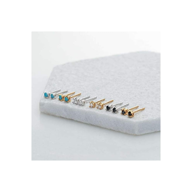 Teeny Tiny Stud Earrings - Silver