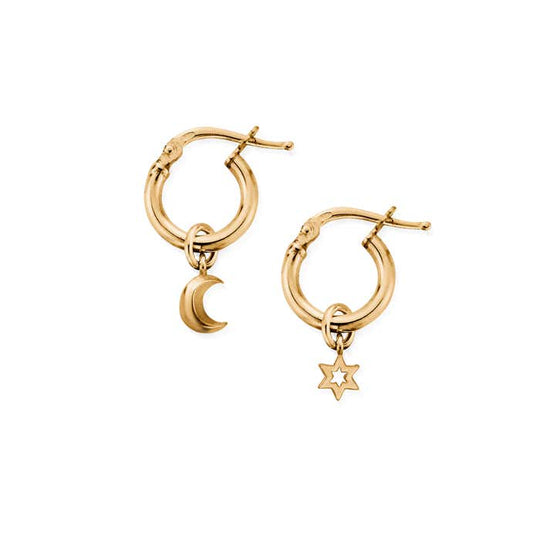Wisdom & Guidance Small Hoop Earrings - Gold - GEH31814037