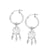 Dream Catcher Hoop Earrings - Silver - SEH3290