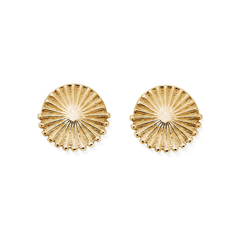 Sunburst Stud Earrings - Gold - GEST3215