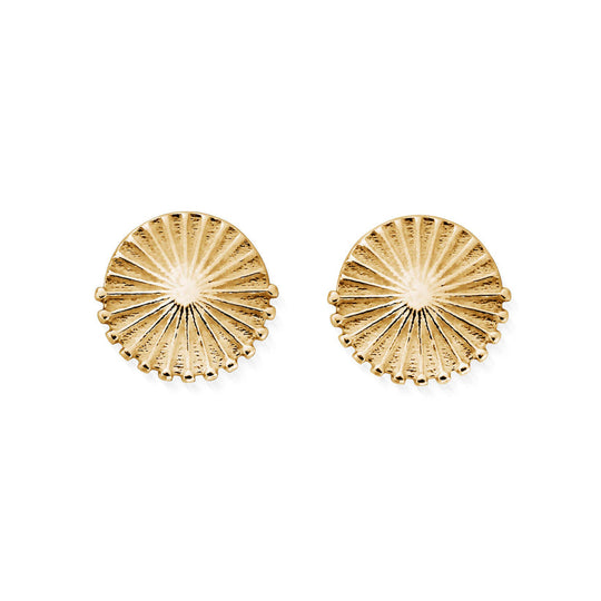 Sunburst Stud Earrings - Gold - GEST3215