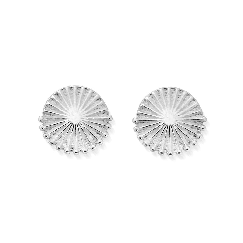 Sunburst Stud Earrings - Silver - SEST3214