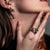 Hooked Black Pearl Ring - Silver