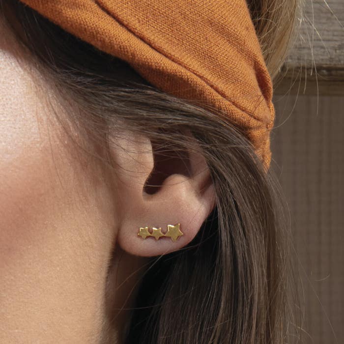 Shooting Star Cuff Earrings - Gold - GEST1122