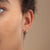 Black Sun Spike Hoop Earrings - Gold - SPG-49
