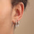 Black Sun Spike Hoop Earrings - Gold - SPG-49