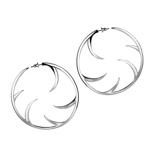 Multi Cat Claw Hoop Earring - Silver - SA057.SSNAEOS
