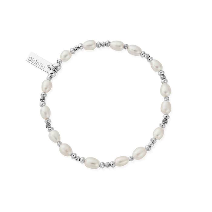 Sparkle Pearl Bracelet - Silver - SBSPFB