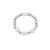 Triple Sparkle Pearl Ring, Medium - Silver - SR2TRP
