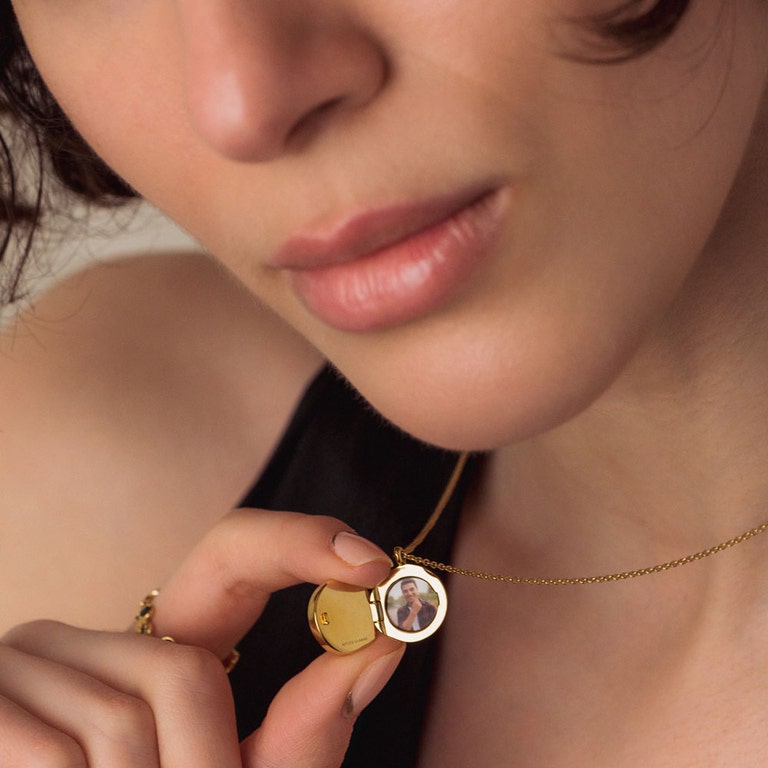 Polaris Mother of Pearl Locket - Gold - 50035YWTN