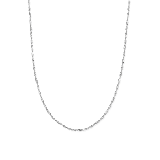 Twisted Rope Chain Necklace - Silver - SNTROPE