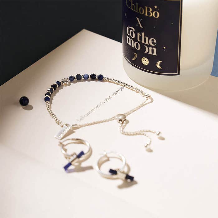 Midnight Star Sodalite Bracelet - Silver - SBASFB