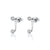 Sparkle Dot Ear Jacket Stud Earrings - Silver - SPS-233a
