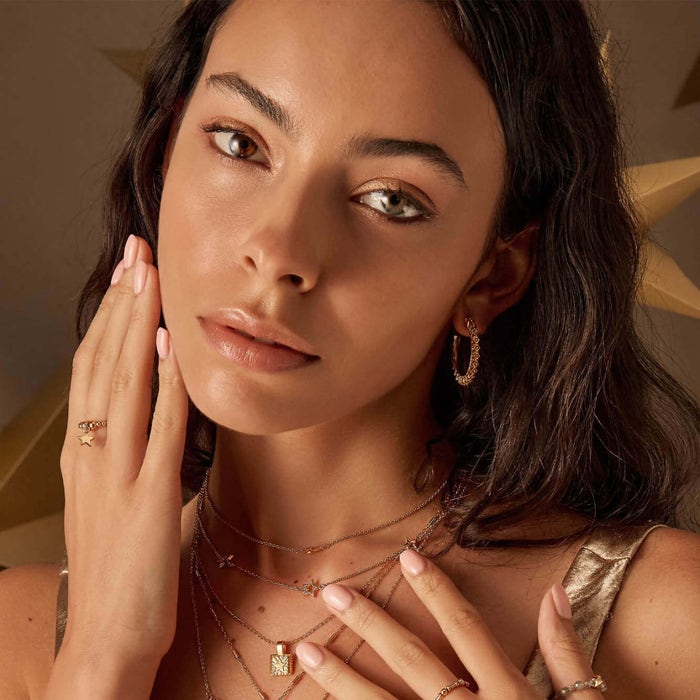 Moonbeam Hoop Earrings - Silver - SEH3192