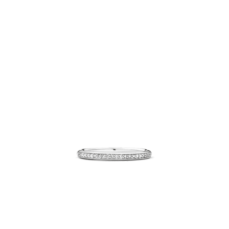Milano CZ Stacking Ring - Silver