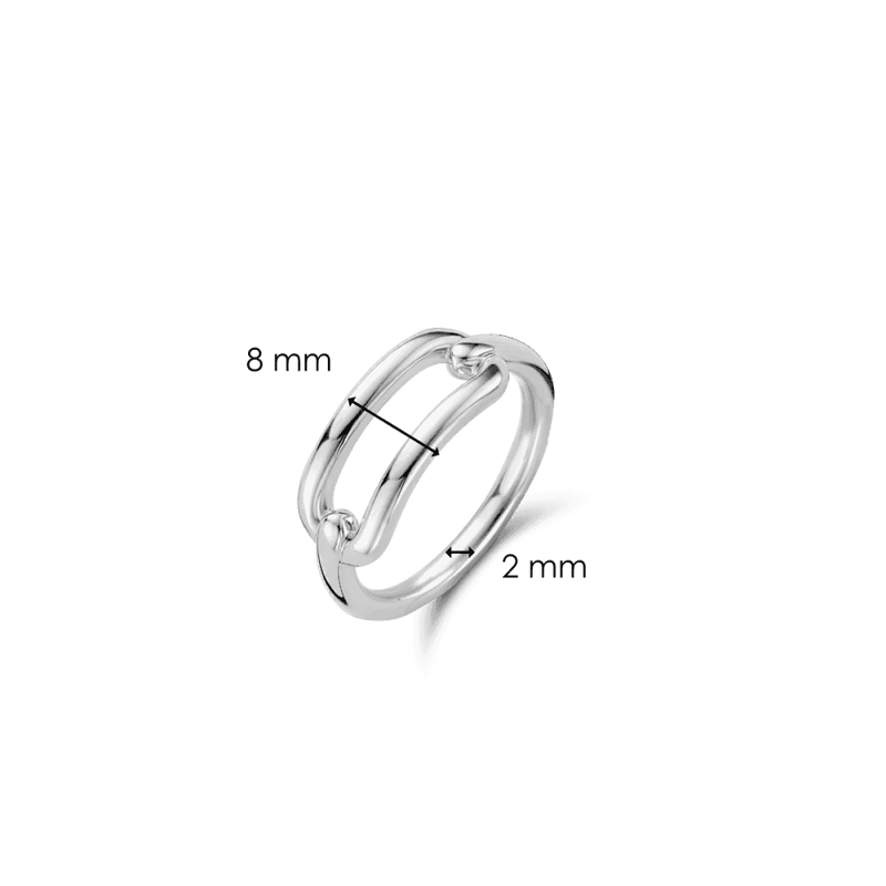 Milano Oval Link Ring - Silver