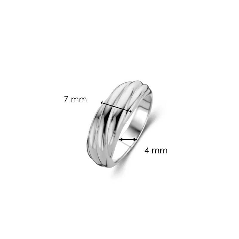 Milano Twisted Band Ring - Silver