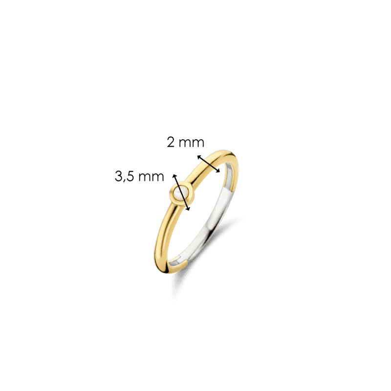 Mother Of Pearl Ring - Gold