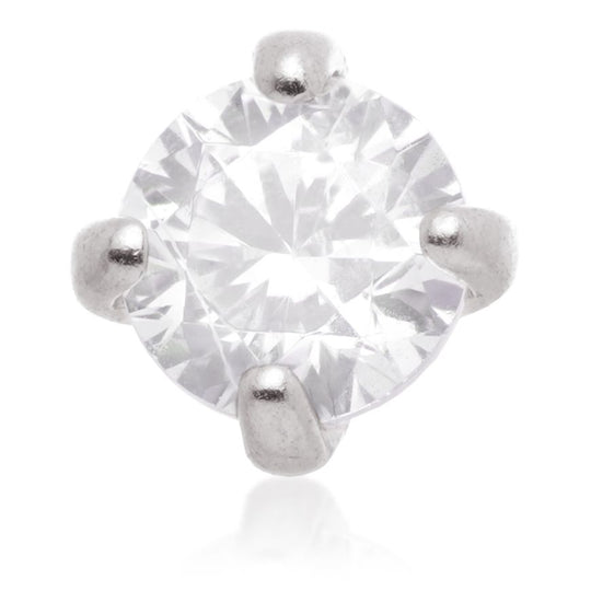 Internal Prong Set Gem Attachment - 14ct White Gold - TLQ103-14K-W-CR-2.5