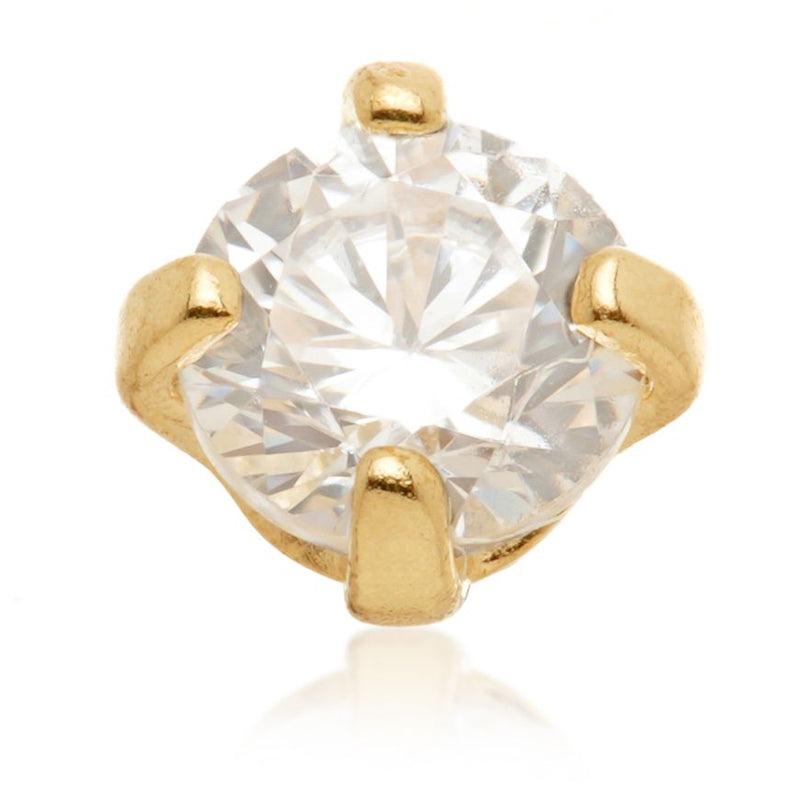 Internal Prong Set Gem Attachment - 14ct Yellow Gold - TLQ103-14K-Y-2.5