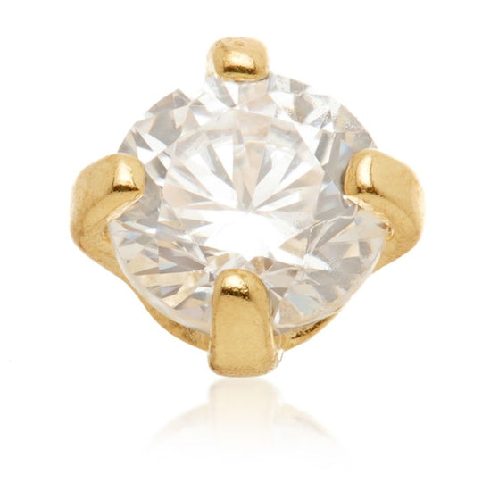 Internal Prong Set Gem Attachment - 14ct Yellow Gold - TLQ103-14K-Y-3