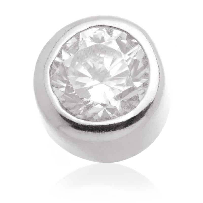 Internal Bezel Set Gem Attachment - 14ct White Gold - TLQ104-14K-W-2.5