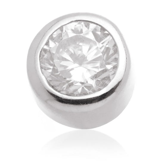 Internal Bezel Set Gem Attachment - 14ct White Gold - TLQ104-14K-W-4