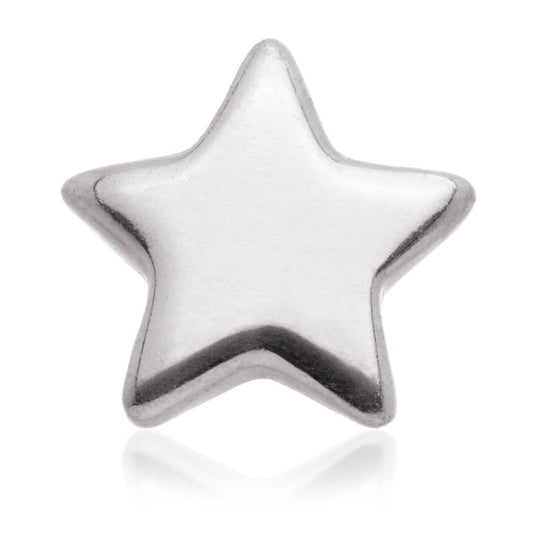 Internal Gold Star Attachment Earring - 14ct White Gold - TLQ109-14K-W