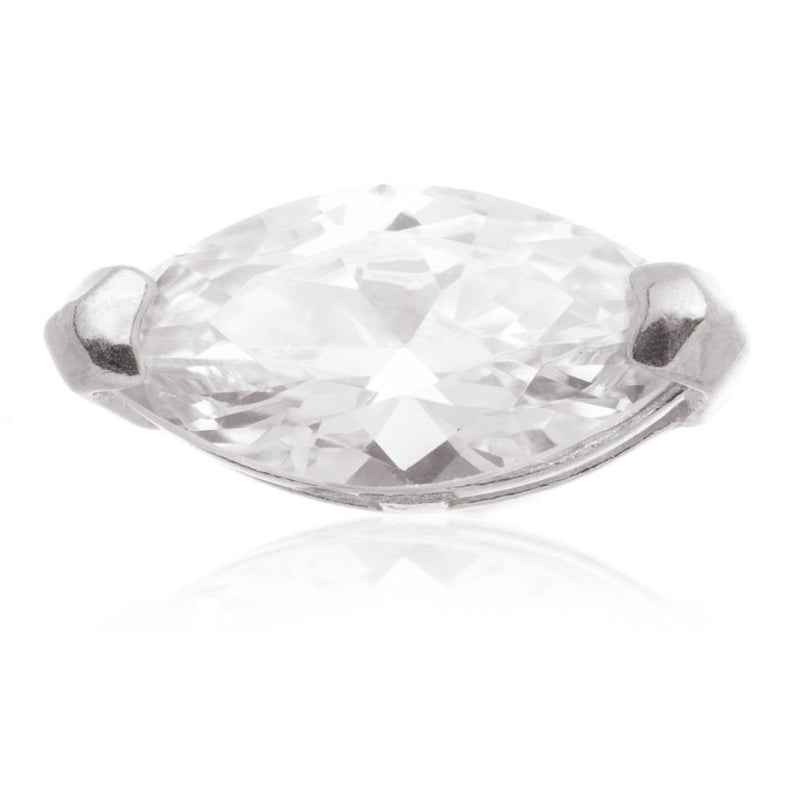Internal Marquise Gem Attachment - 14ct White Gold - TLQ115-14K-W