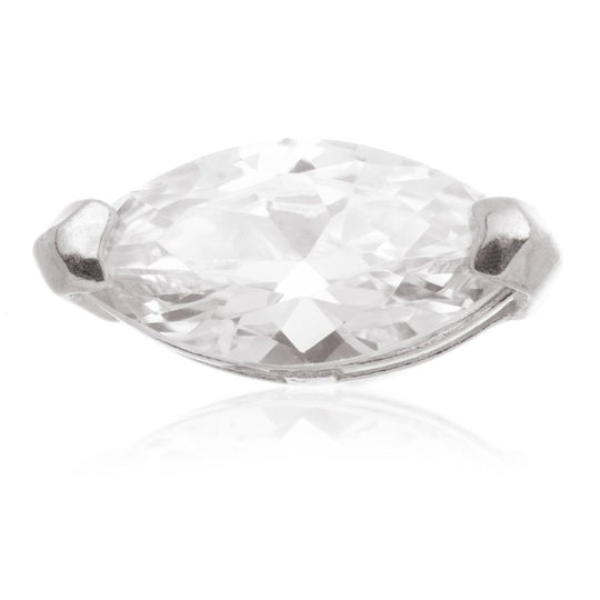 Internal Marquise Gem Attachment - 14ct White Gold - TLQ115-14K-W