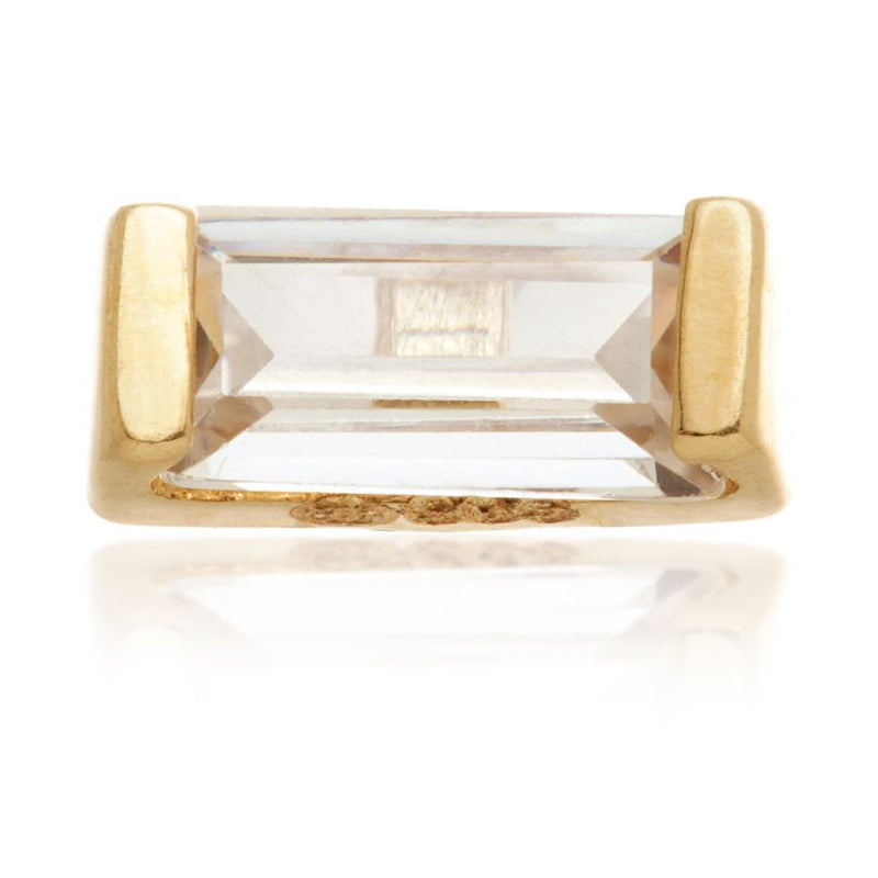 Internal Rectangle Gem Attachment - 14ct Yellow Gold - TLQ124-14K-Y