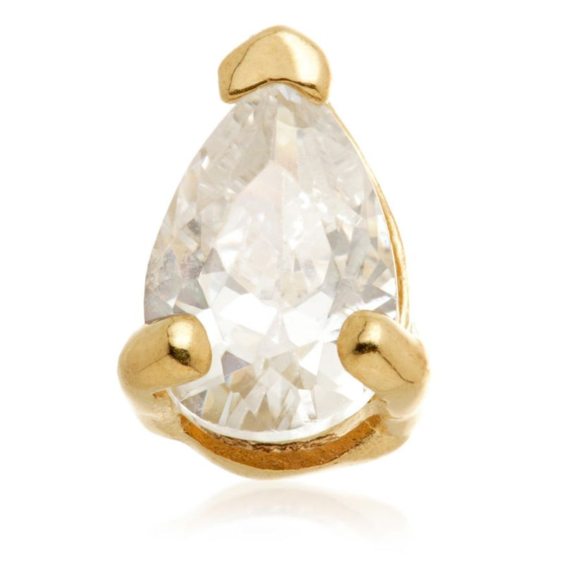 Internal Teardrop Gem Attachment - 14ct Yellow Gold - TLQ138-14K-Y