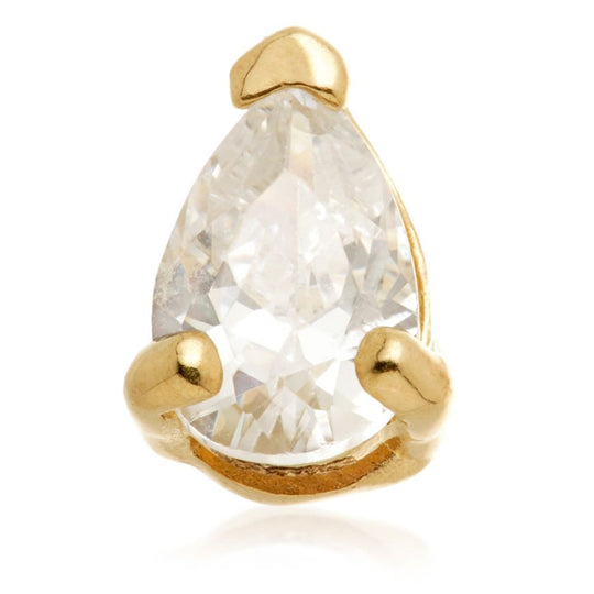 Internal Teardrop Gem Attachment - 14ct Yellow Gold - TLQ138-14K-Y