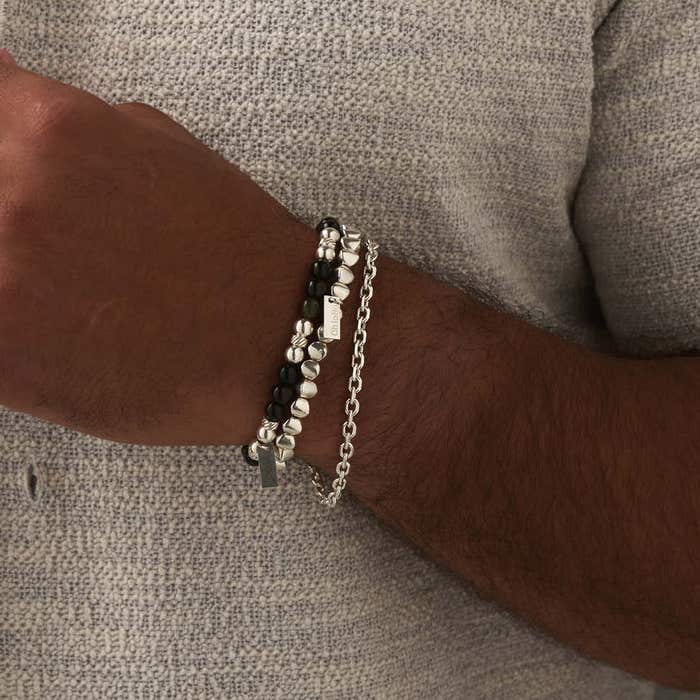 Men's Bullet Bracelet - Silver - SBBULM