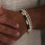 Men's Golden Obsidian Triple Ball Bracelet - Silver - SBGOTM