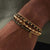 Men's Kambaba Jasper Half & Half Bracelet - Gold - GBKJRBM