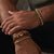 Men's Kambaba Jasper Half & Half Bracelet - Gold - GBKJRBM