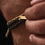 Men's Black Lava Bracelet - Gold - GBBLBULM
