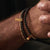 Men's Black Lava Principal Bracelet - Gold - GBBLHAMM